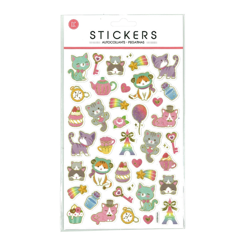 Soft Gold Kittens Stickers