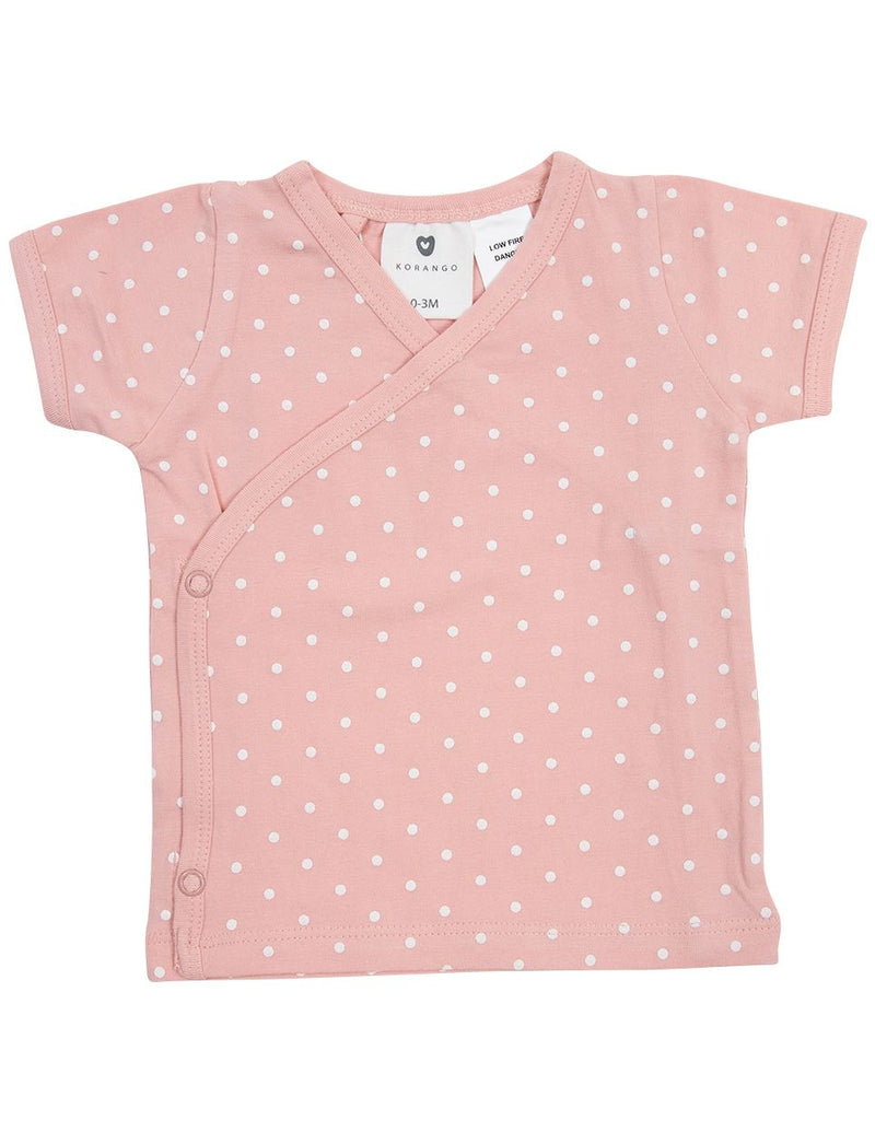 Korango Forest Friends Organic Spot Top - Pink