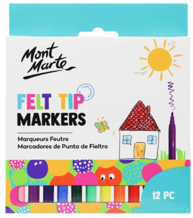Mont Marte | Kids Felt Tip Markers 12pce