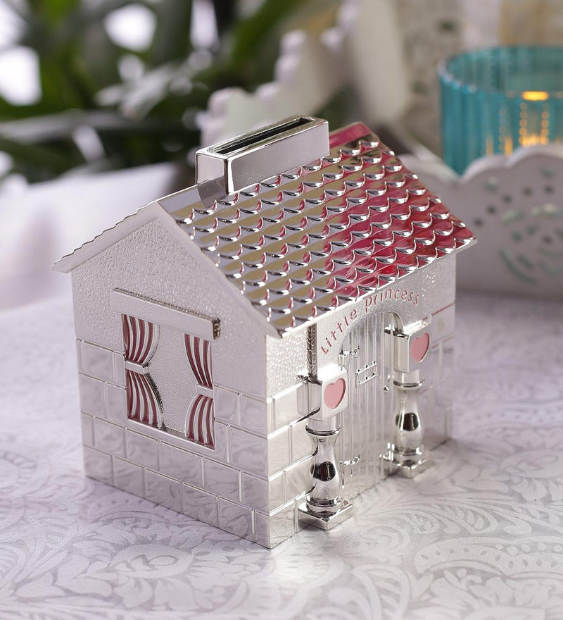 Little Princess House Money Box - Silver Plated