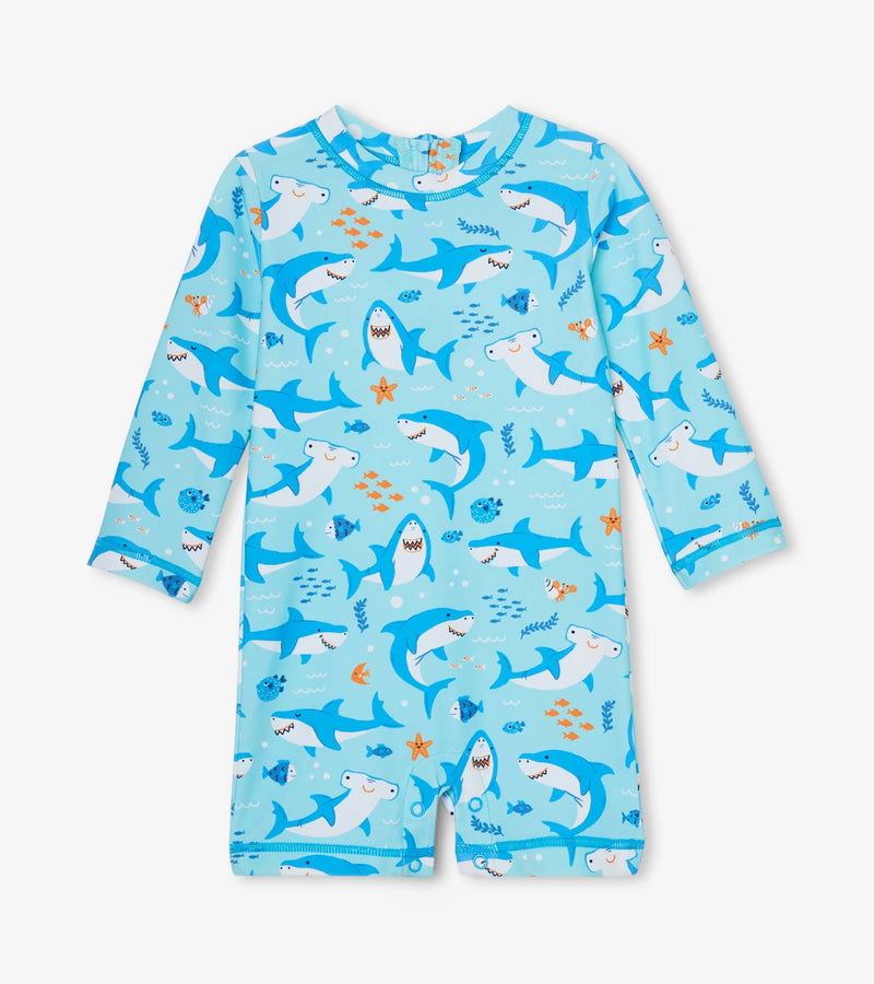 Hatley | Shark Party Baby One-Piece Rashguard