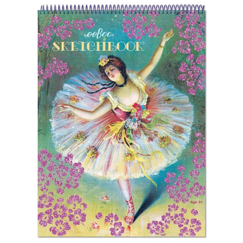 EeBoo Sketchbook - French Dancer With Flowers