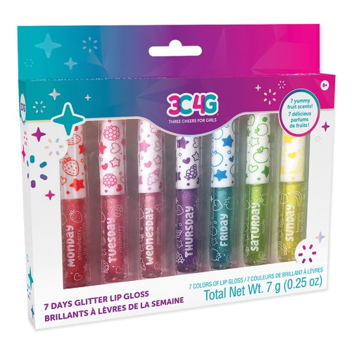 Seven Days Glitter Lip Gloss 7pk