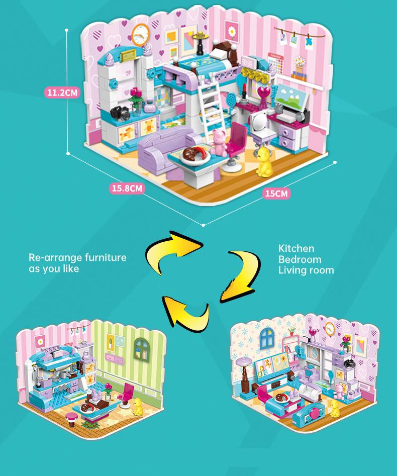 Girl's Room (3 in 1) - Brick Building