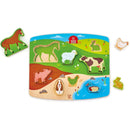 Hape | FARM ANIMAL PUZZLE & PLAY