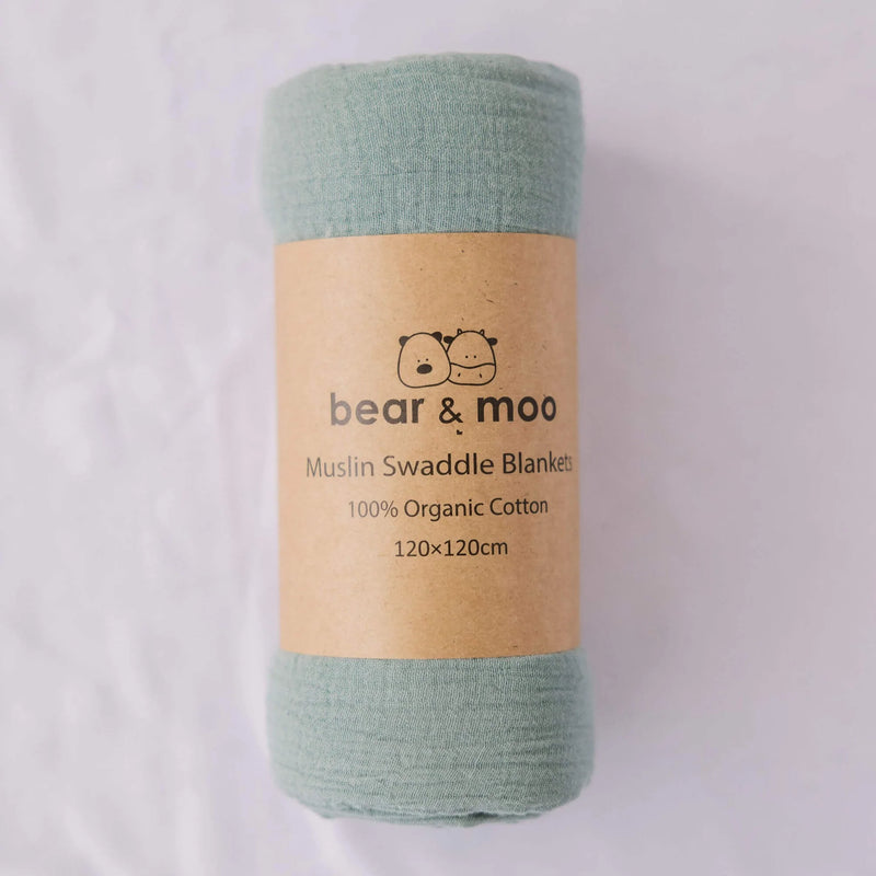 Bear & Moo | Muslin Swaddle Blankets Organic Cotton Assort