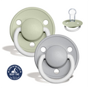 BIBS PACIFIER | De Lux Glow - Sage/Cloud 2pk  0-3yrs