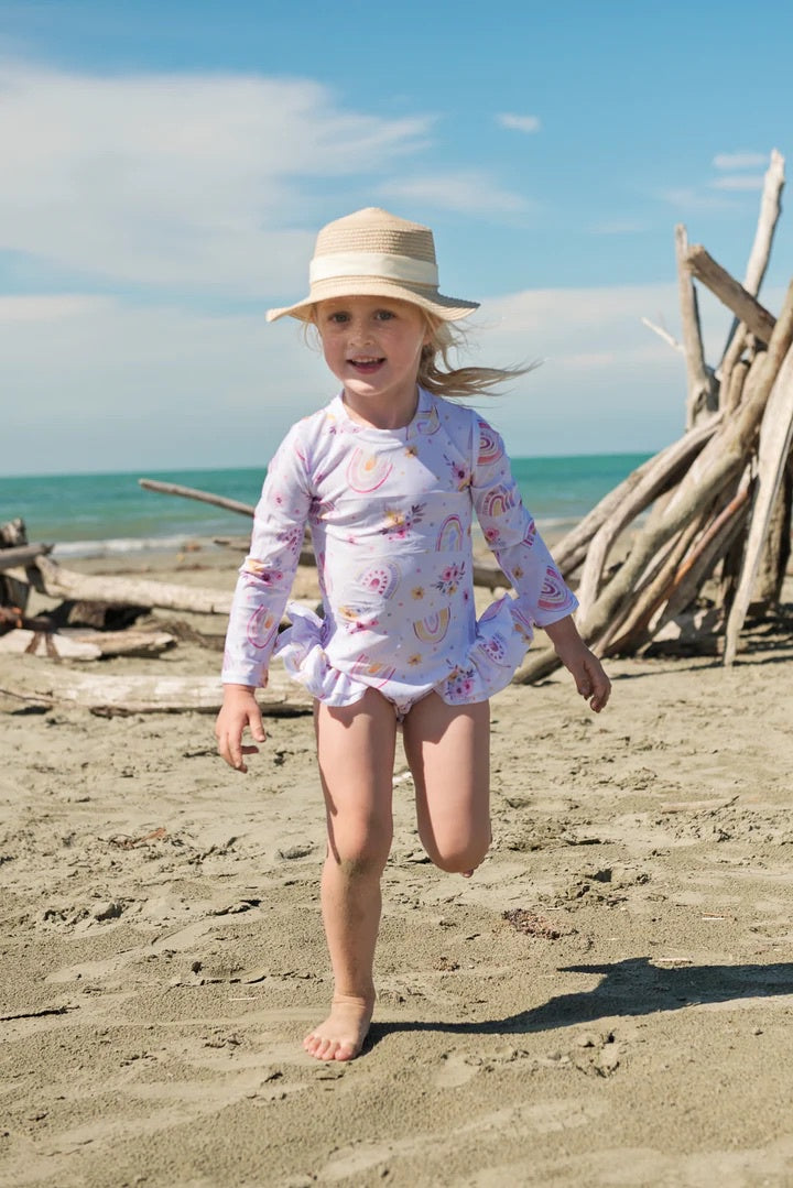 Flock & Co Rainbow Girl's L/S Swimwear