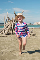 Flock & Co | Flamingo L/S Girl's swimwear RRP $49.99