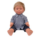 Paola Reina DOWN SYNDROME BABY DOLL Boy (Spanish doll)- Blue