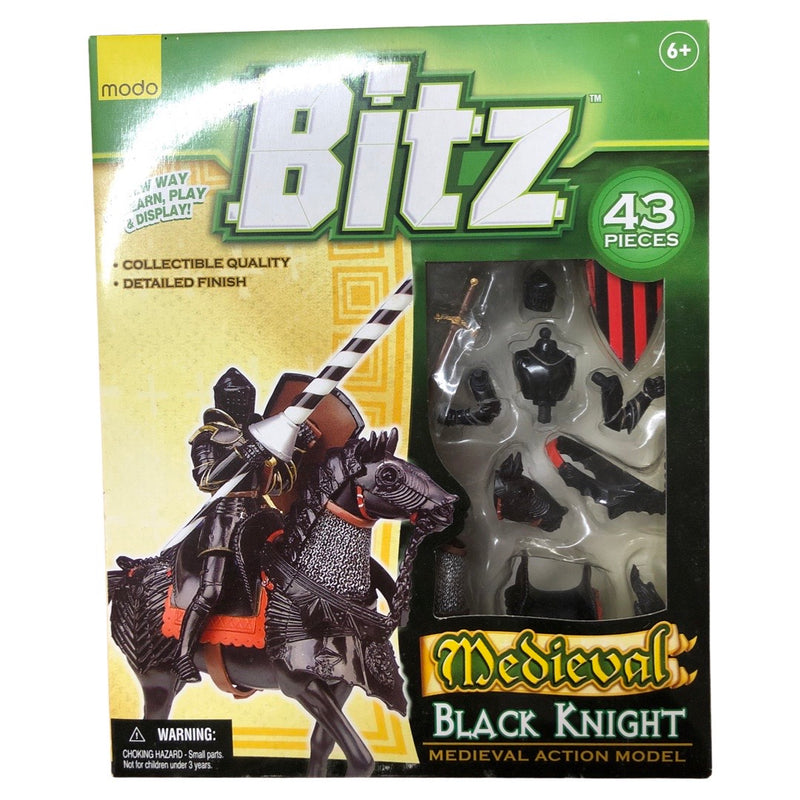Bitz Black Knight with Lance on Battle Horse