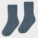 Designer Kidz |Rib Crew Socks-Indigo