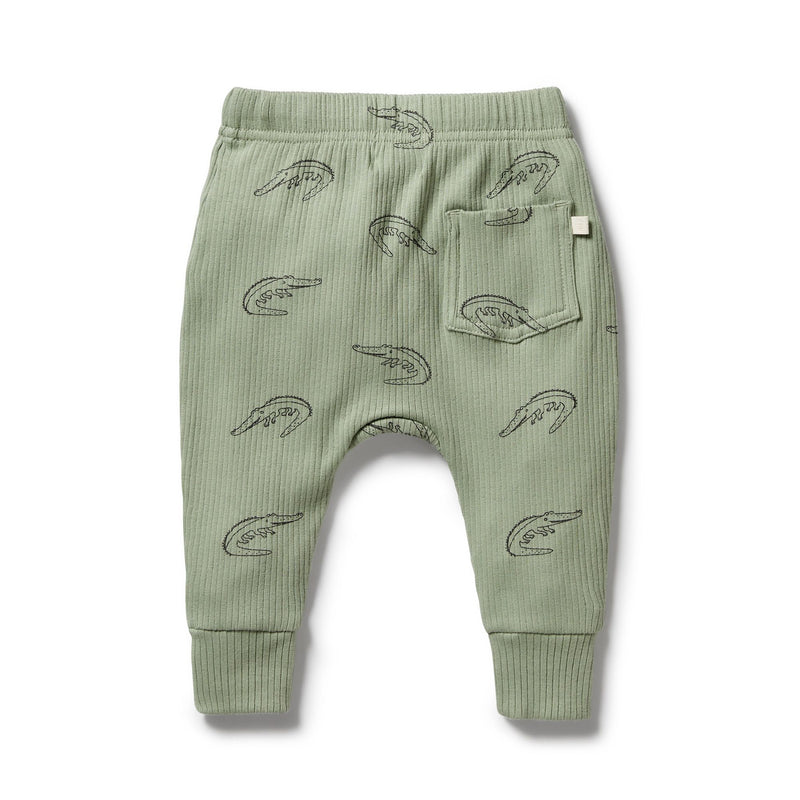 Wilson & Frenchy | Rib Slouch Pant-Little Croc