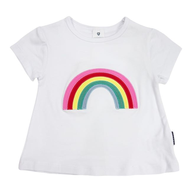 Korango | Rainbow Swing Top - White