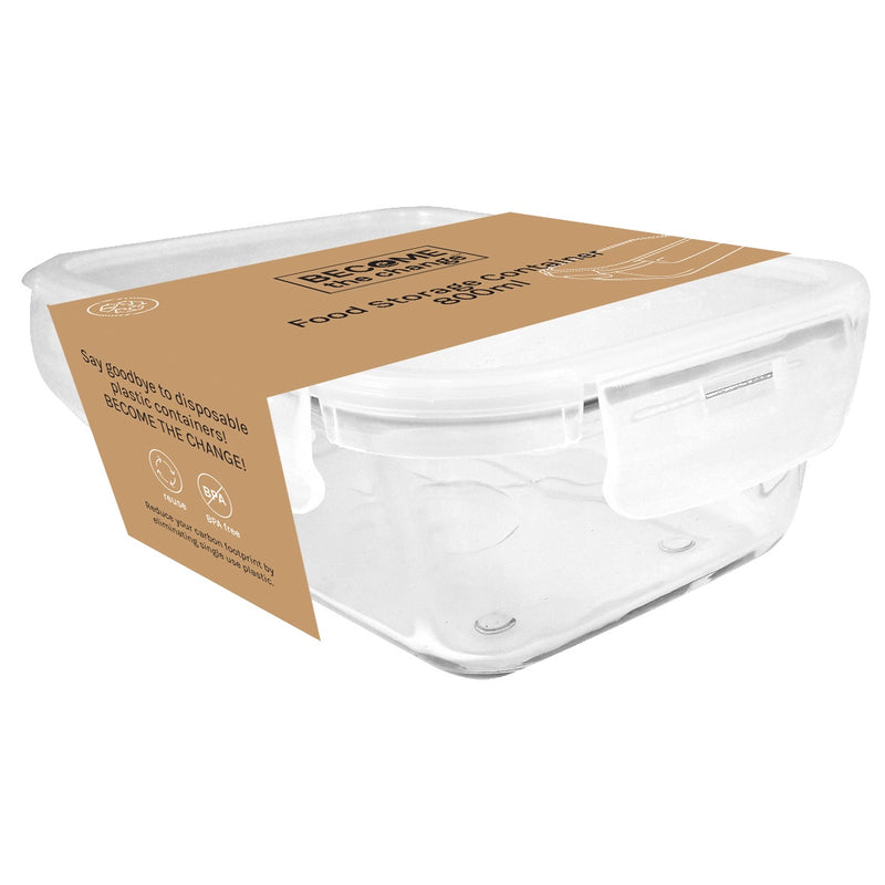 Glass Container Snap Lid 800ml