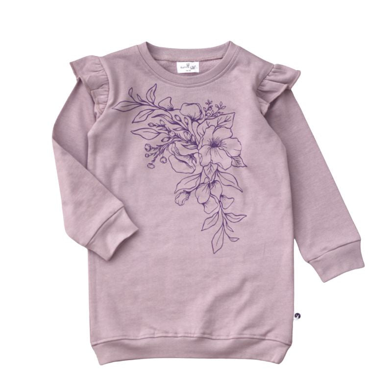 Burrow & Be | Lilac Winter Floral Sweater Dress