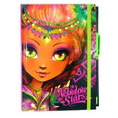 Nebulous Stars | Black Notebook Orange