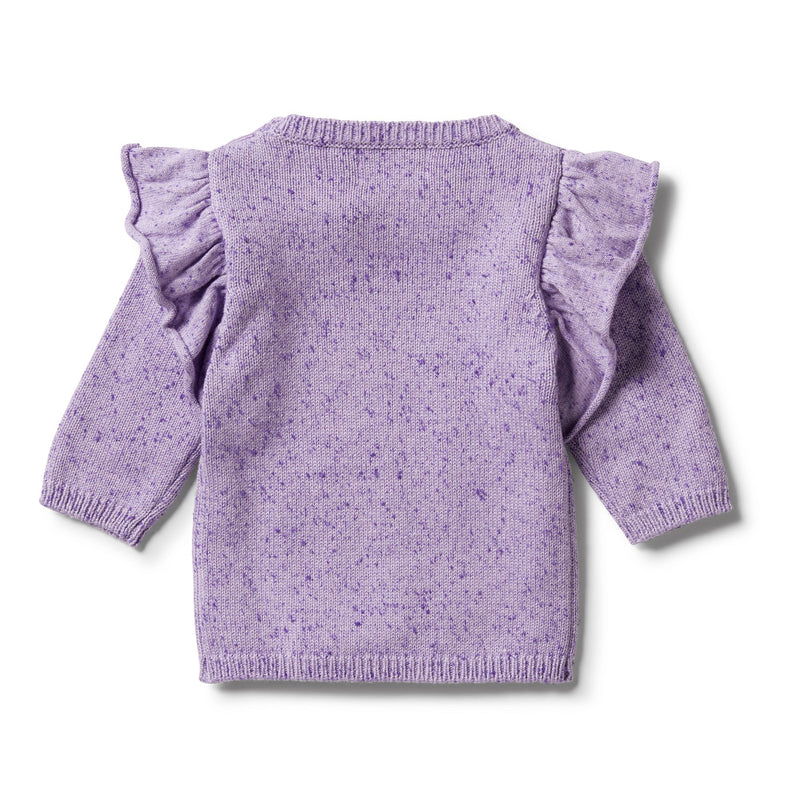 W & F | Knitted Ruffle Jumper Pastel Lilac Fleck $69.99
