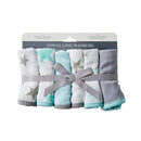 LITTLE LINEN TOWELLING WASHCLOTH 6PK - SKYDREAM TEAL