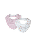 Bamboo Muslin Bib 2Pk - Dusty Pink
