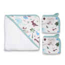 Weegoamigo Hooded Towel + Washers Daryl Dino
