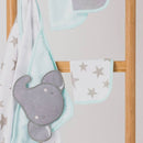 The Little Linen Company Hooded Towel & Washers Elephant Star
