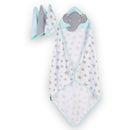 The Little Linen Company Hooded Towel & Washers Elephant Star