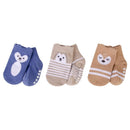 Hudson Baby 3pk Non Skid Socks - Animals