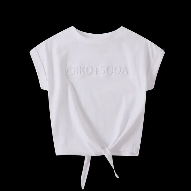 Cracked Soda | Maddison Tie Top -White