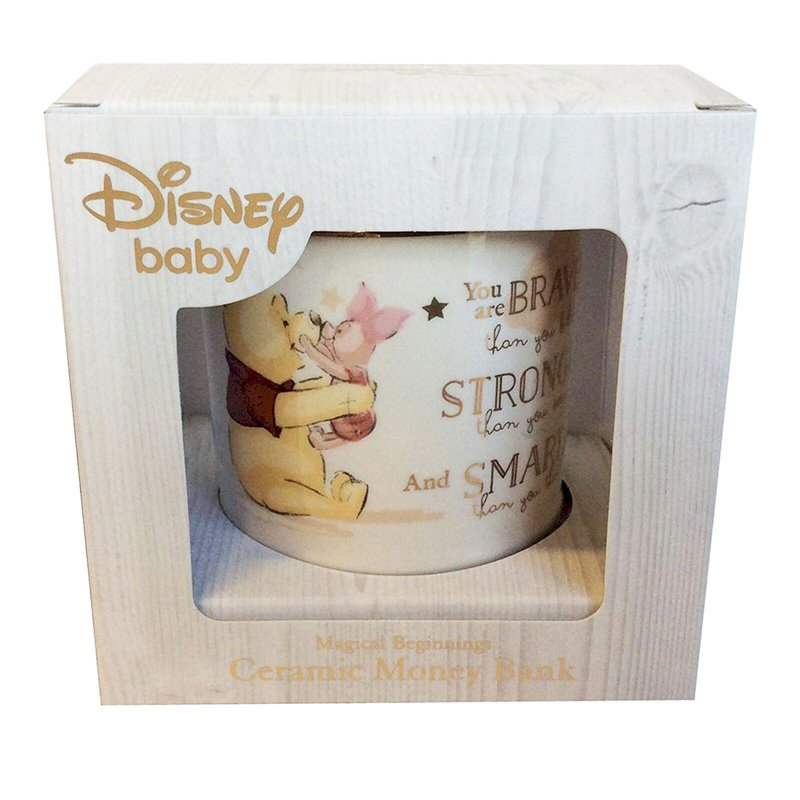 MAGICAL BEGINNINGS CERAMIC MONEY BANK - POOH & PIGLET