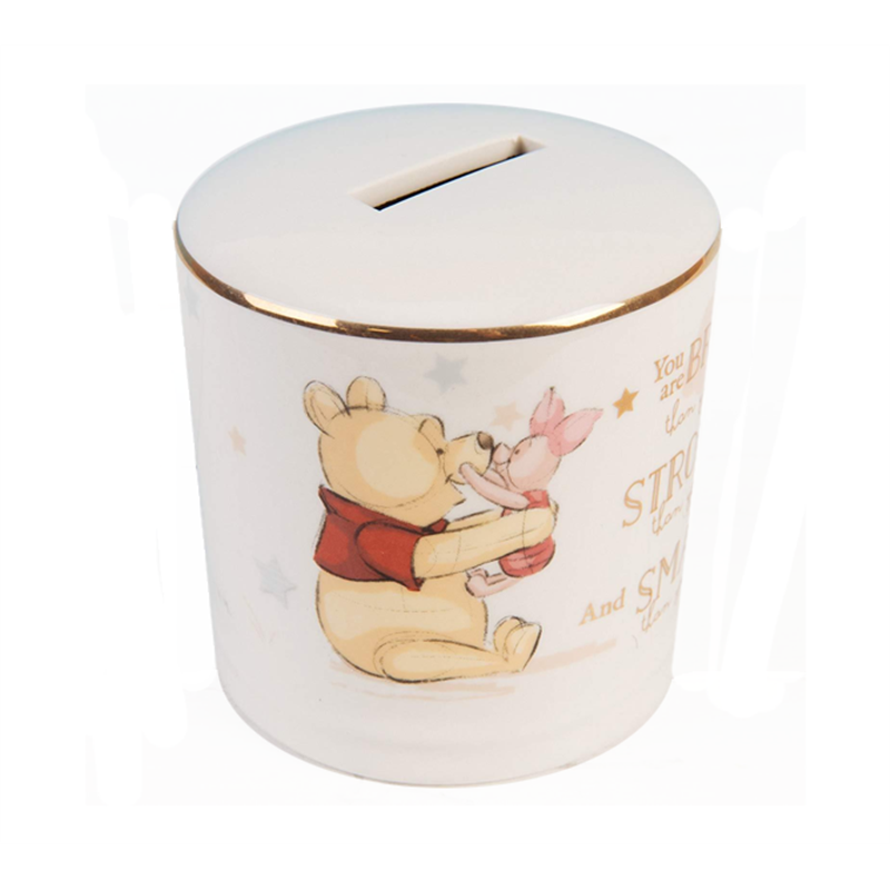 MAGICAL BEGINNINGS CERAMIC MONEY BANK - POOH & PIGLET