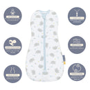 Living Textiles | Zip Up Swaddle 0-2 Tog- Mason Elephant - Asstd Sizes