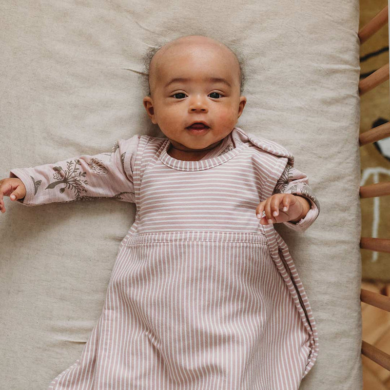 Merino Kids Go Go Sleeping Bag - Standard Weight - Misty Rose Stripe 3mths -24mths