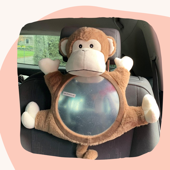 Baby-in-View Back Seat Car Mirror - Monkey