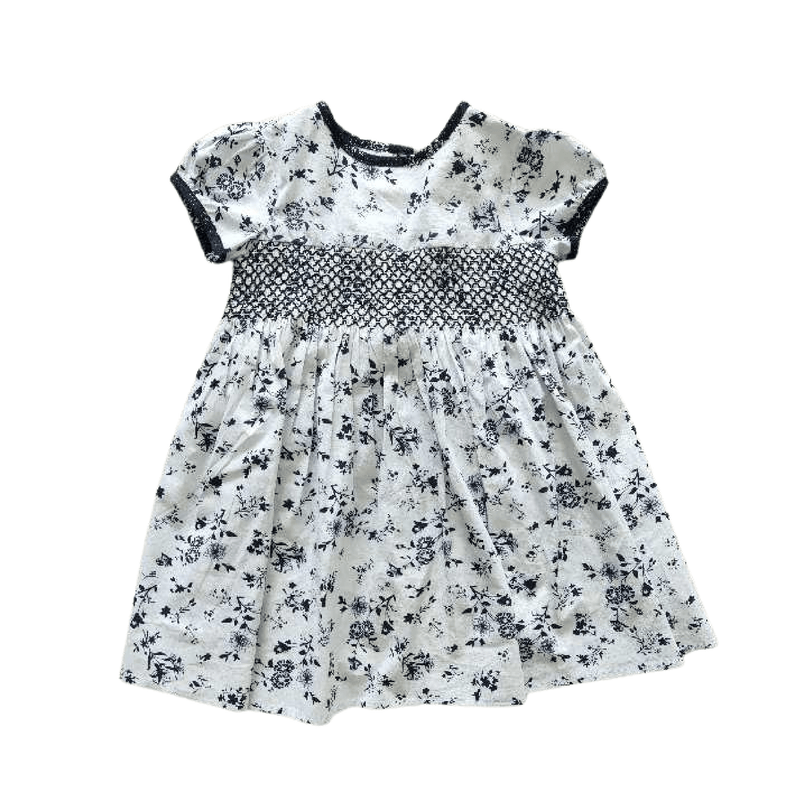 Arthur Ave | Classic Smocked Dress - Navy Collection