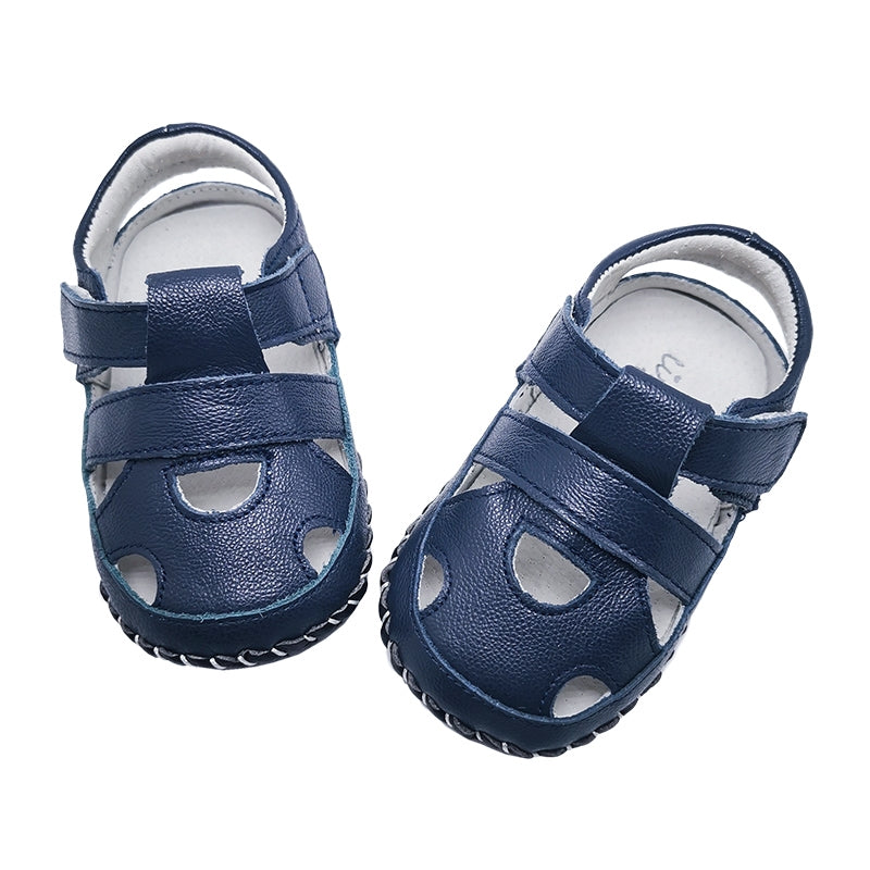 Little Chic | Boys Navy Cut Out Sandal