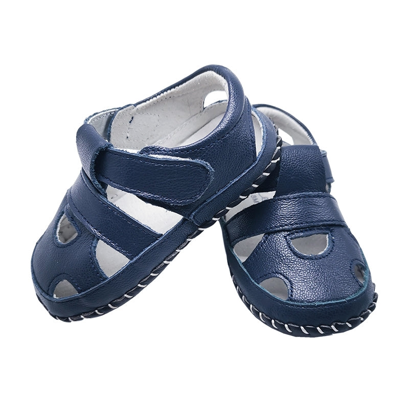 Little Chic | Boys Navy Cut Out Sandal