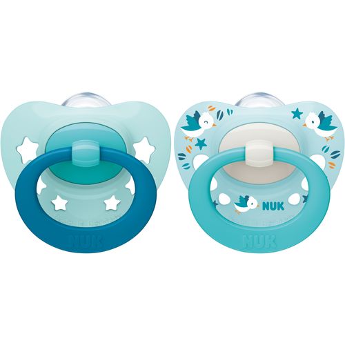 Nuk | Star Silicone Soothers -2pk - Asstd designs