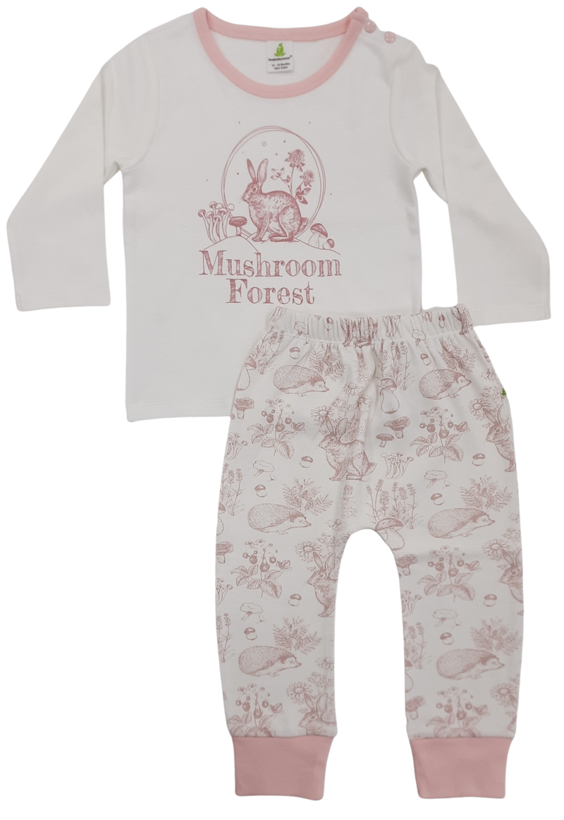 Imababy | Top & Harem Pant Set-Mushroom Forest - PinkRRP $54.99