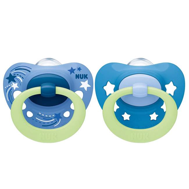 Nuk Signature Silicon Night Pacifiers - Assorted