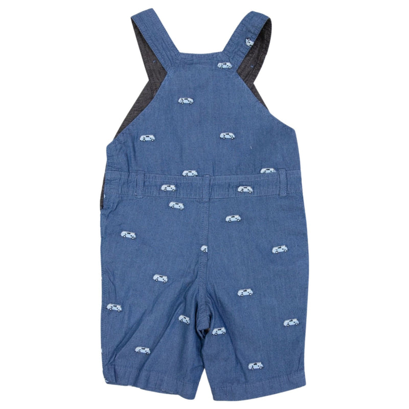 Korango | Baby Kombi Van Embroidered Shortalls - Denim Blue