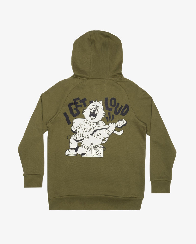 BOB | Khaki Green I Get Loud Fleece Hood RRP $79.99  SPECIAL $47.99