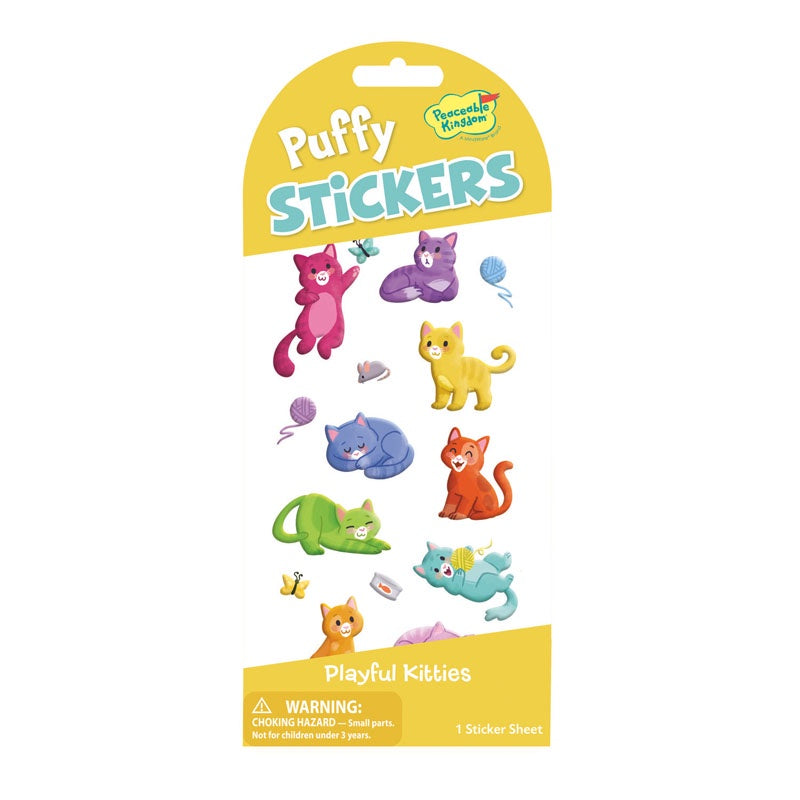 Placeable Kingdom | Puffy Stickers - Playful kitties