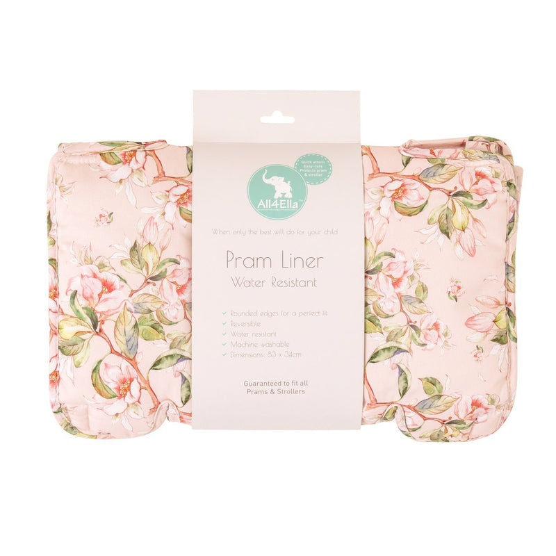 All4Ella | Pram Liner - Water Resistant - Spring Blooms