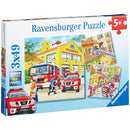 Ravensburger Puzzle Fire Brigade Run (3X49pc)