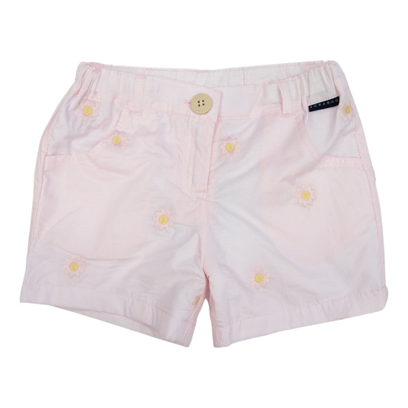 Korango | Flower Embroidered Shorts - Light Pink