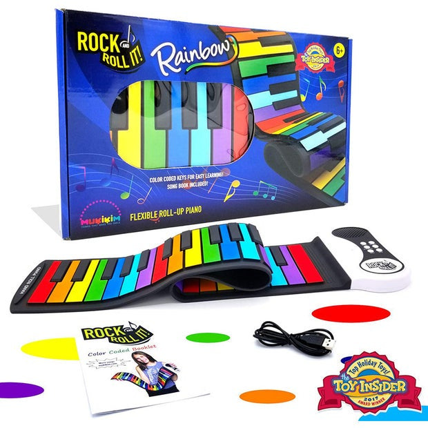 Rock And Roll It - Flexible Roll-Up Rainbow Piano