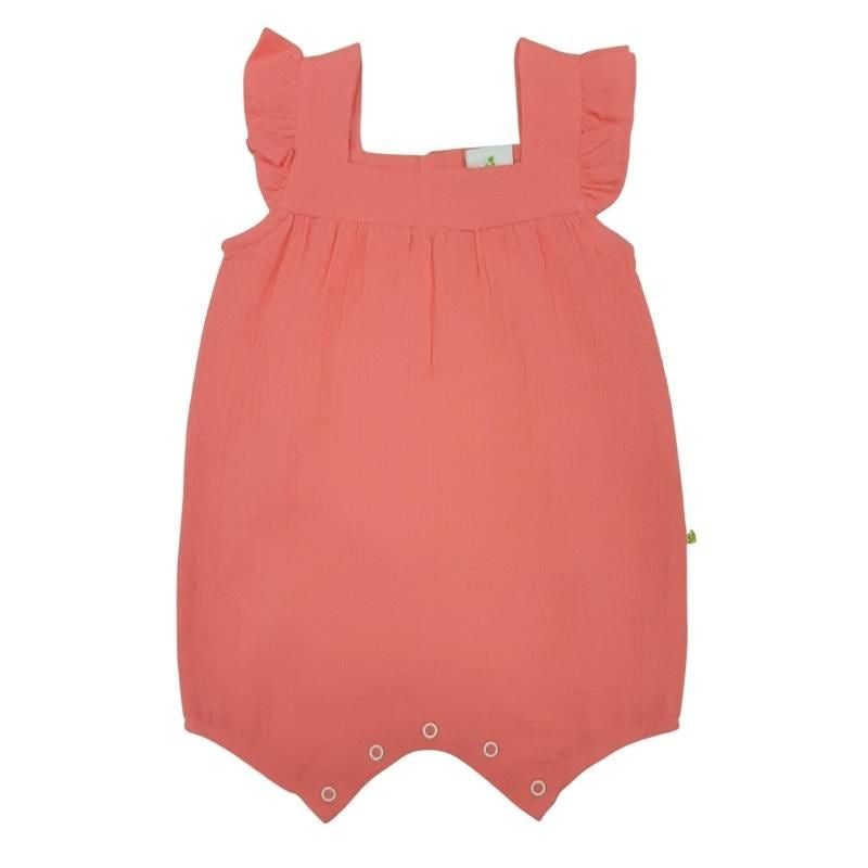 Apricot Blush Muslin Romper