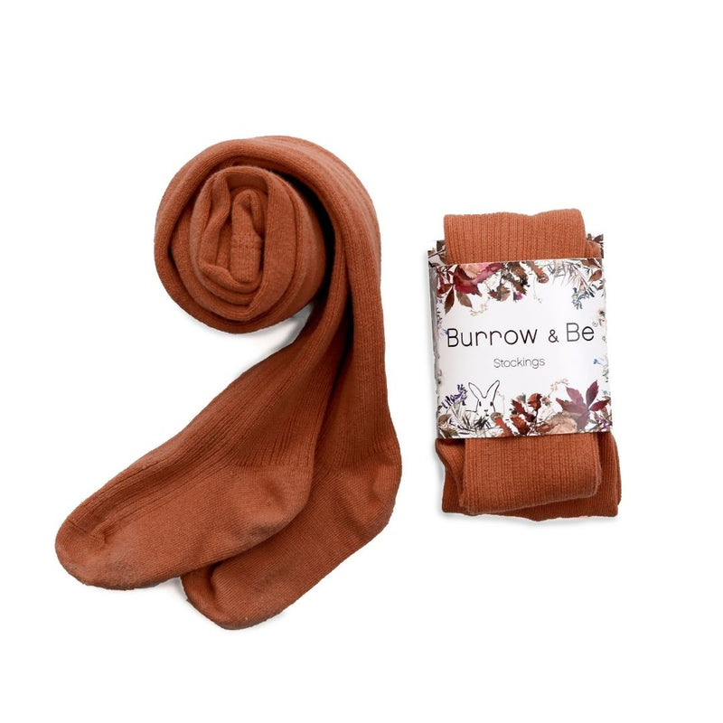Burrow & Be | Footed Tights-Russet