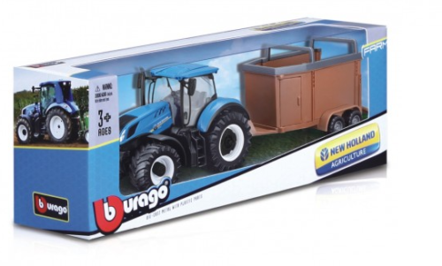 Burago | New Holland Agriculture Tractor & Trailer- Asstd